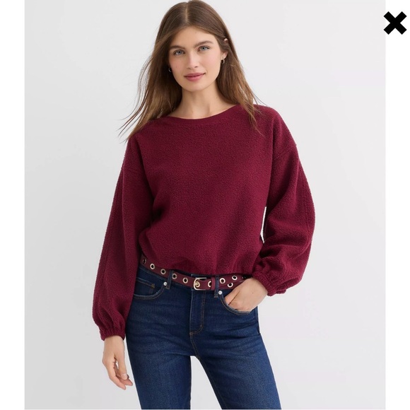 LOFT Tops - Loft Sherpa Bubble Sweatshirt